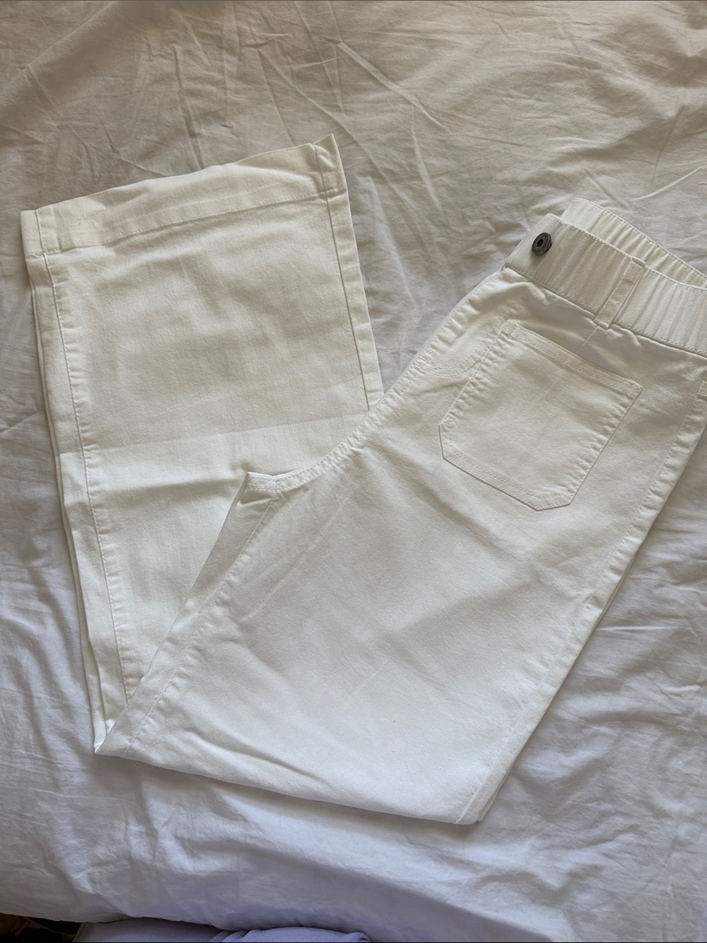 Women's White Stretch Pull-On Jeans
